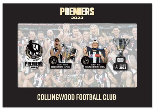 Collingwood Magpies 2023 AFL Premiers Pins Set (Boxed)