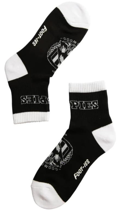 Collingwood Magpies AFL Adults Banner 2 Pack Quarter Socks