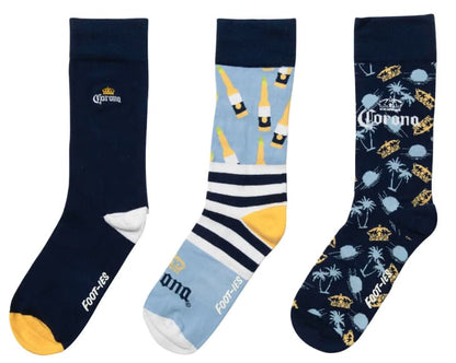 Corona Beer Gift Box Bottle 3 Pack Socks