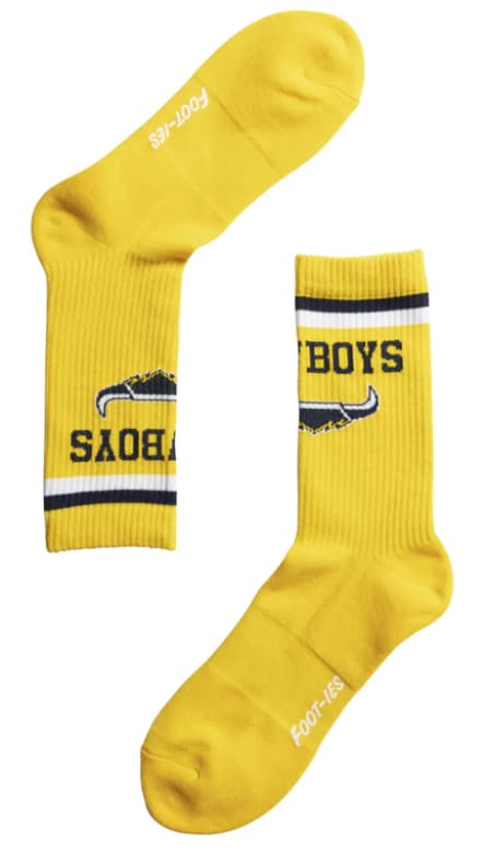 North Queensland Cowboys NRL Adults Sports Crew Socks 2 Pack