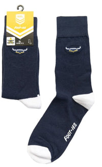 North Queensland Cowboys NRL Adults Small Embroidery Socks