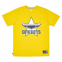 North Queensland Cowboys NRL Mens Yellow Logo Tee