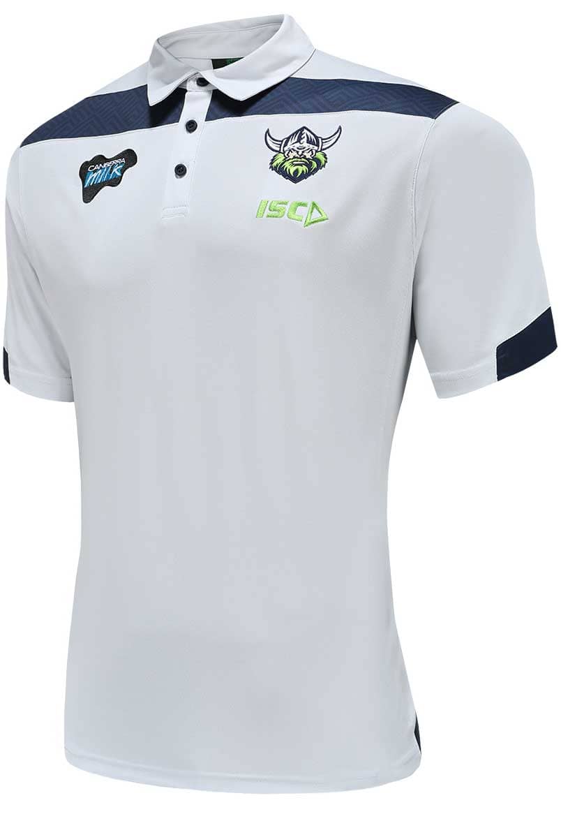 Canberra Raiders Mens White Performance Polo Shirt