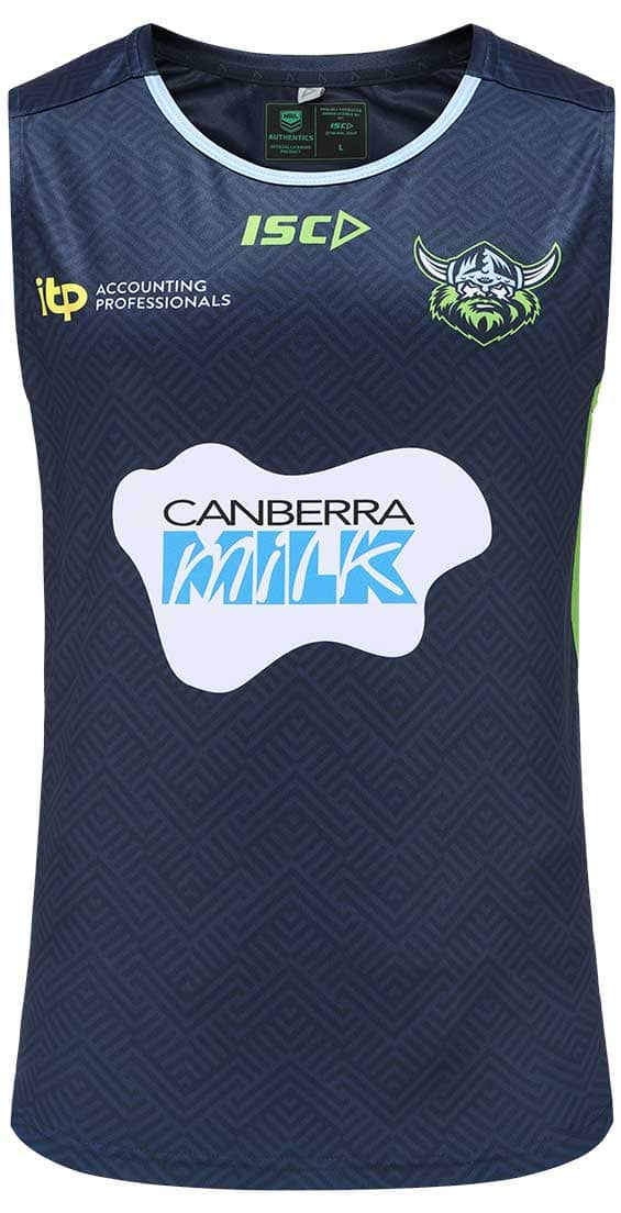 Canberra Raiders Mens Navy Training Singlet