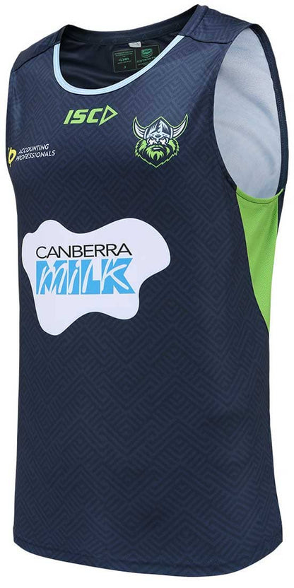 Canberra Raiders Mens Navy Training Singlet