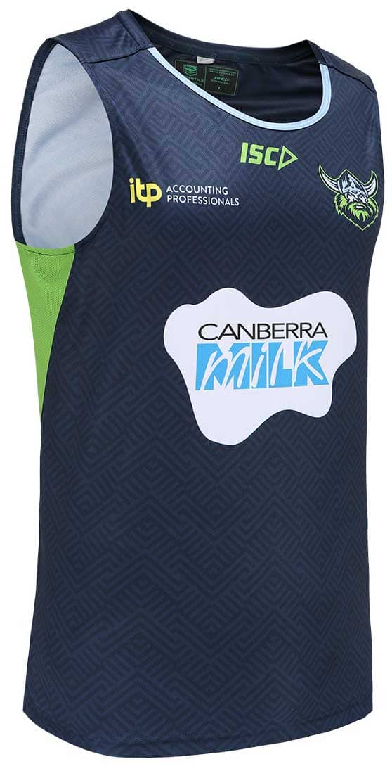 Canberra Raiders Mens Navy Training Singlet