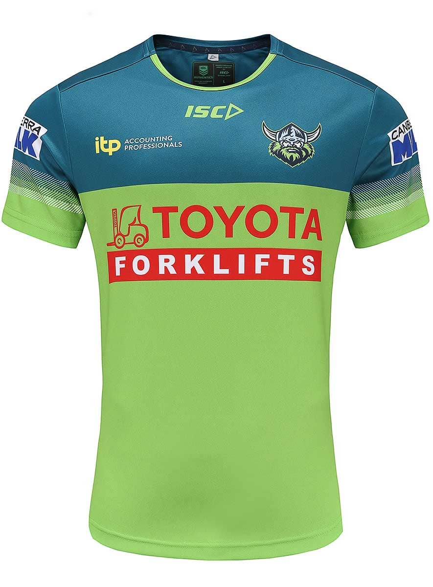 Canberra Raiders NRL Mens Green Training Shirt