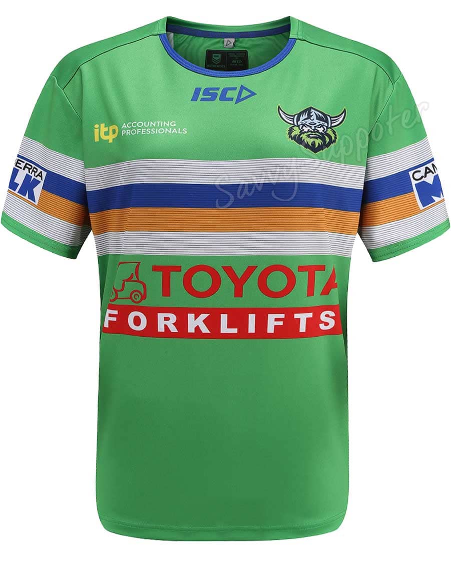 Canberra Raiders NRL Mens Green Royal Training Shirt