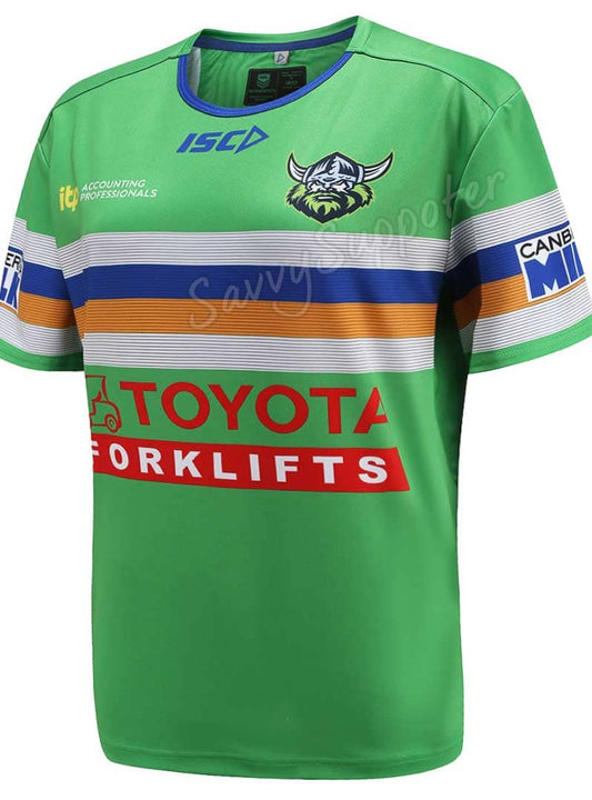 Canberra Raiders NRL Mens Green Royal Training Shirt