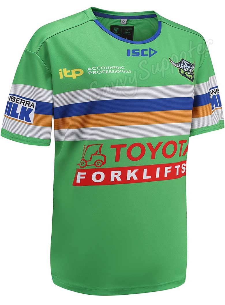 Canberra Raiders NRL Mens Green Royal Training Shirt