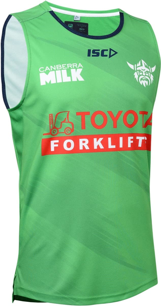 Canberra Raiders 2024 NRL Mens Green Training Singlet