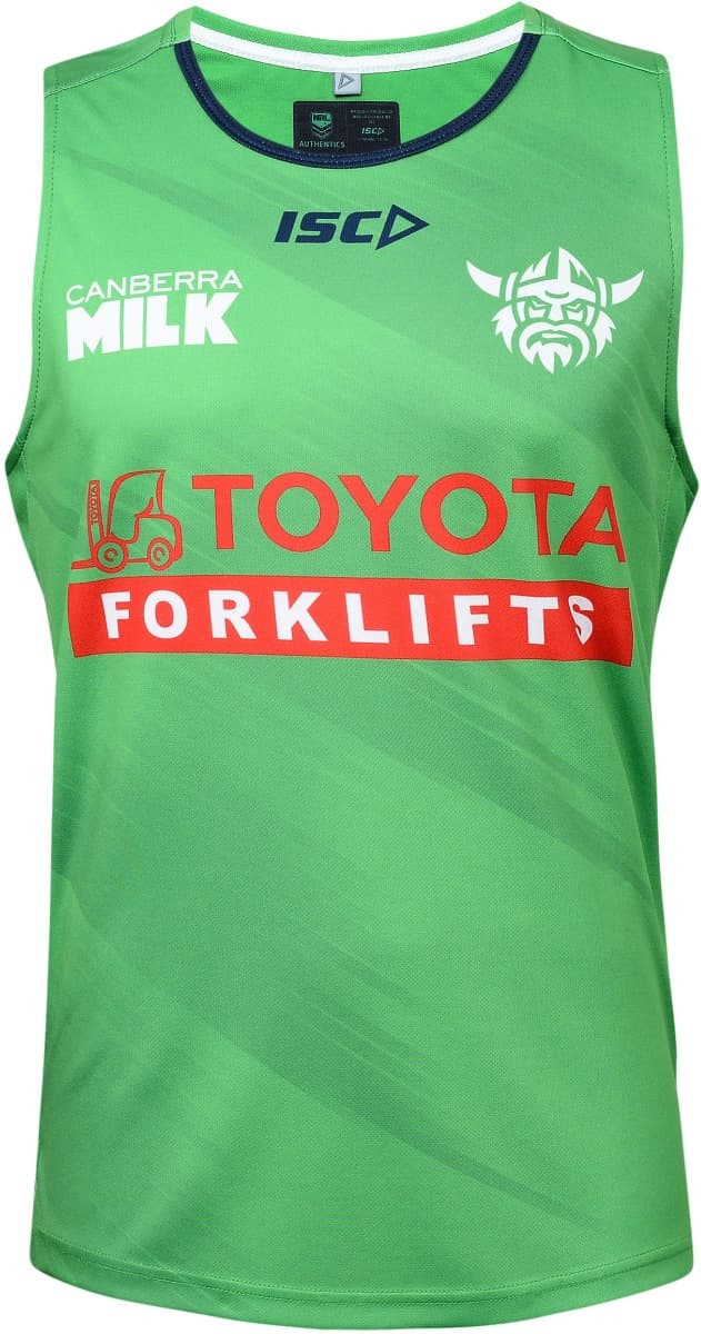 Canberra Raiders 2024 NRL Mens Green Training Singlet