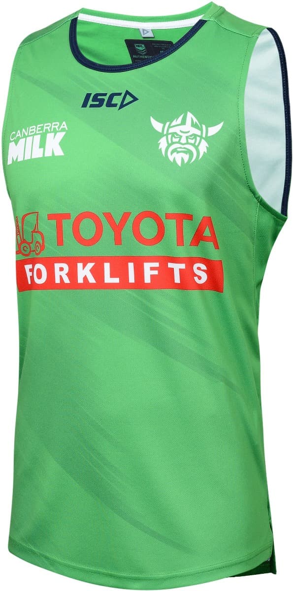 Canberra Raiders 2024 NRL Mens Green Training Singlet