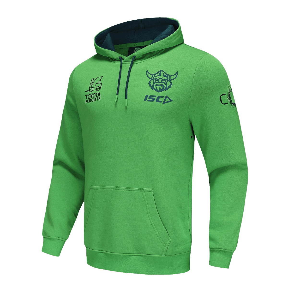 Canberra Raiders 2025 NRL Mens Green Fleece Hoody