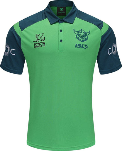 Canberra Raiders 2025 NRL Mens Green Polo Shirt