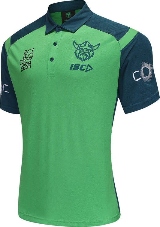 Canberra Raiders 2025 NRL Mens Green Polo Shirt