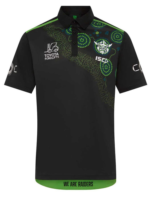 Canberra Raiders 2025 NRL Mens Indigenous Polo Shirt