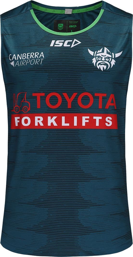 Canberra Raiders 2025 NRL Mens Jungle Training Singlet