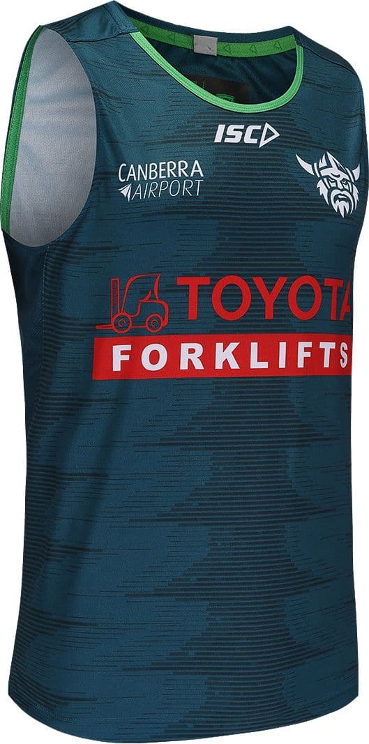 Canberra Raiders 2025 NRL Mens Jungle Training Singlet