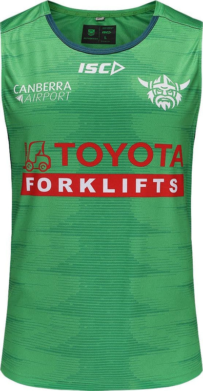 Canberra Raiders 2025 NRL Mens Green Training Singlet