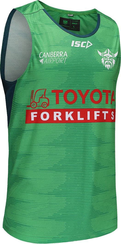 Canberra Raiders 2025 NRL Mens Green Training Singlet