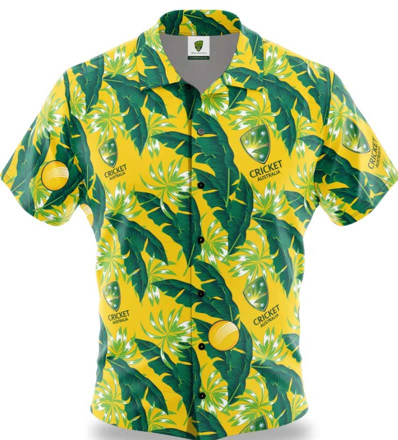 Cricket Australia Cricket Mens Paradise Hawaiian Shirt
