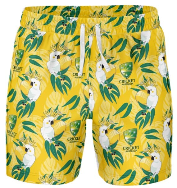 Cricket Australia Mens 'Cocky' Hawaiian Shorts