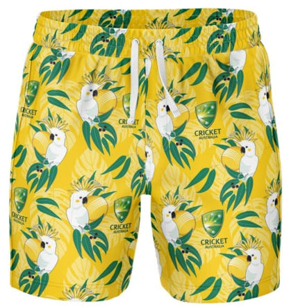 Cricket Australia Mens 'Cocky' Hawaiian Shorts