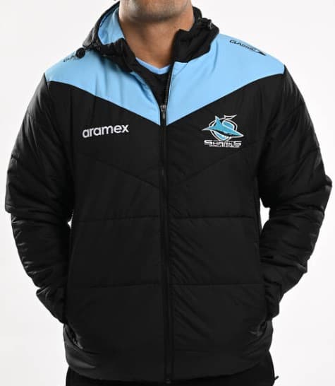 Cronulla Sharks 2024 NRL Mens Puffer Jacket