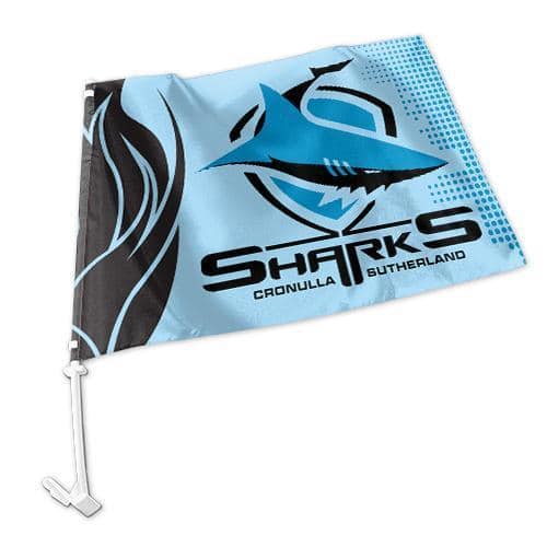 Cronulla Sharks NRL Car Flag