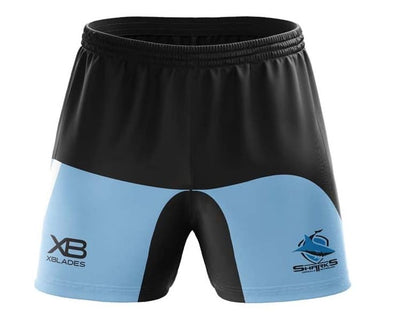 Cronulla Sharks NRL Mens Black Training Shorts