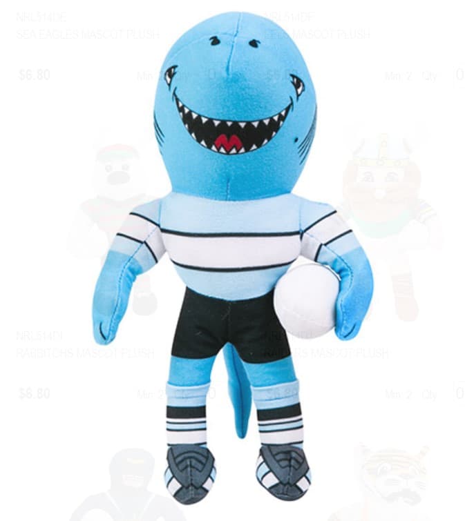 Cronulla Sharks NRL 28cm Plush Mascot Toy