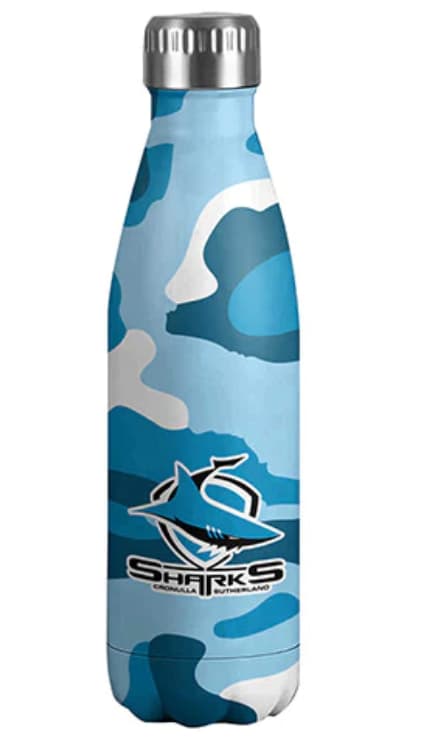 Cronulla Sharks NRL Stainless Steel Wrap Bottle