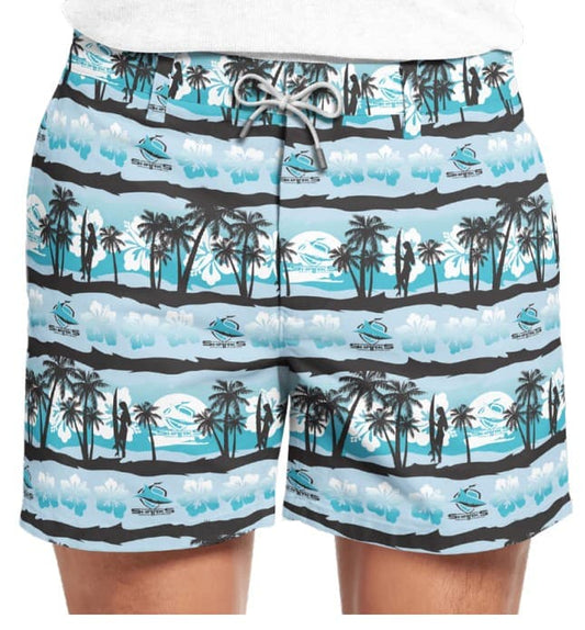 Cronulla Sharks NRL Mens Hawaiian Shorts