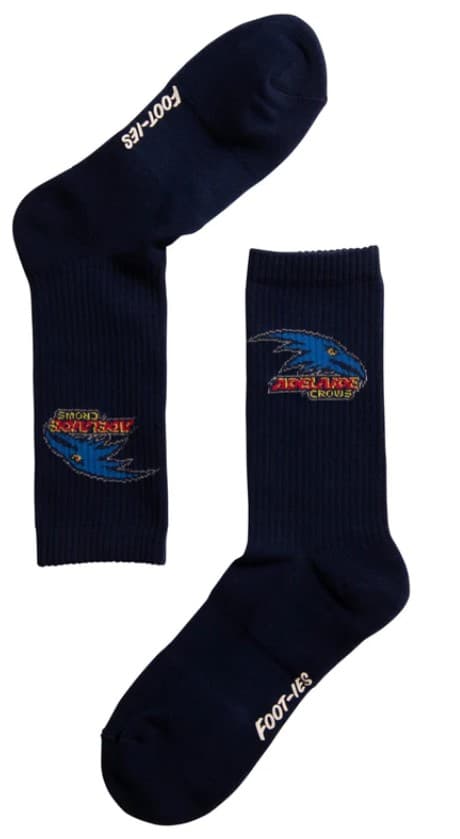 Adelaide Crows AFL Adults Sports Crew Logo 2 Pack Socks