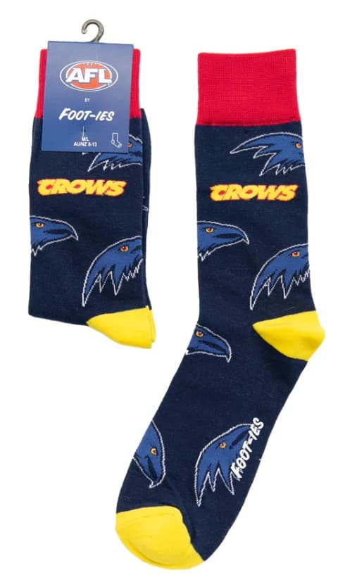 Adelaide Crows AFL Adults Large Logo Socks 50% OFF