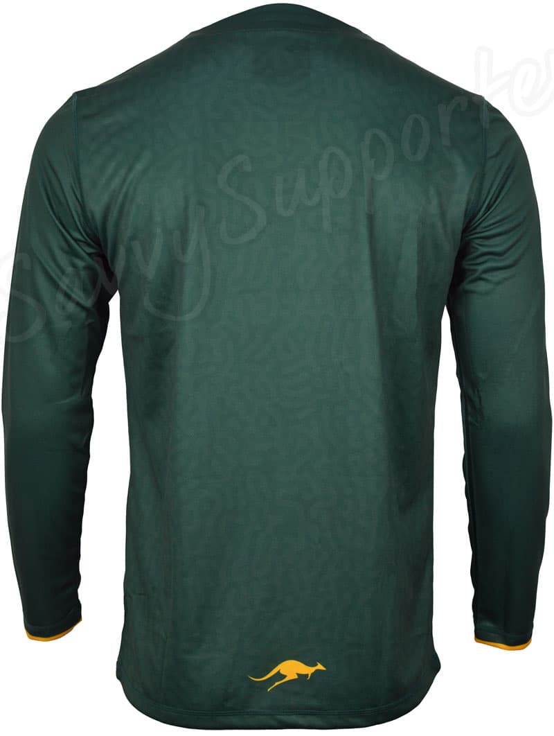 Australian Kangaroos 2024 NRL Mens Long Sleeve Training Shirt