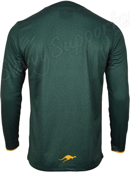 Australian Kangaroos 2024 NRL Mens Long Sleeve Training Shirt