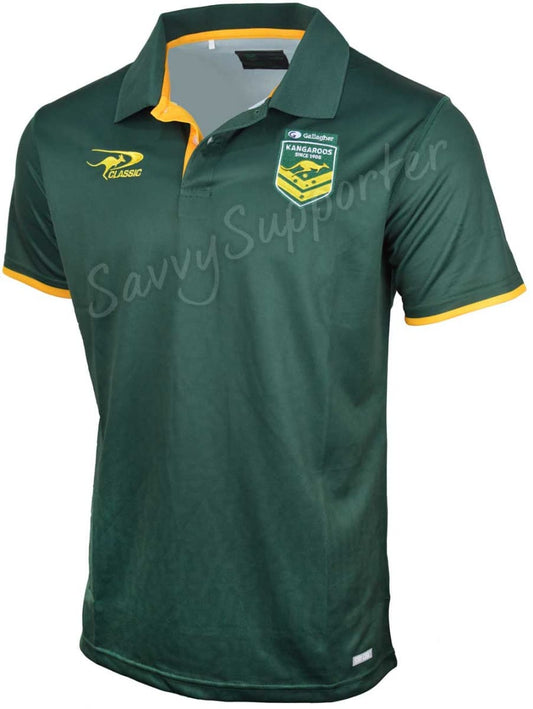 Australian Kangaroos 2024 NRL Mens Team Polo Shirt