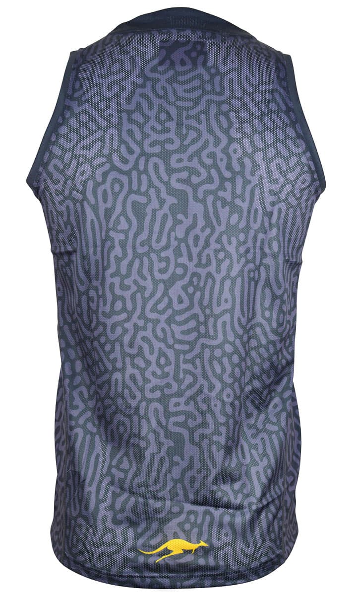 Australian Kangaroos 2024 NRL Mens Grey Training Singlet