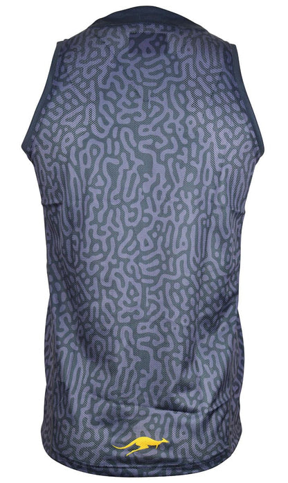 Australian Kangaroos 2024 NRL Mens Grey Training Singlet