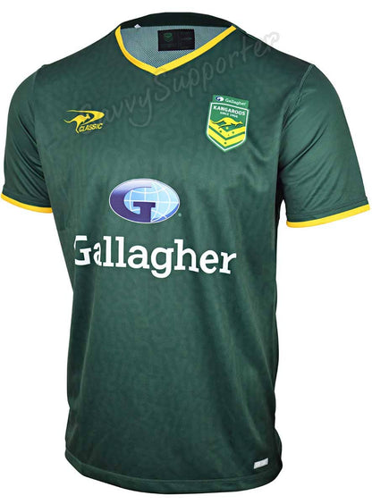 Australian Kangaroos 2024 NRL Mens Green Training Shirt