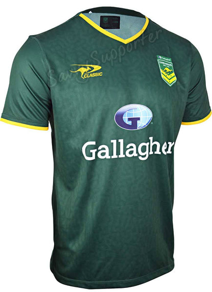Australian Kangaroos 2024 NRL Mens Green Training Shirt