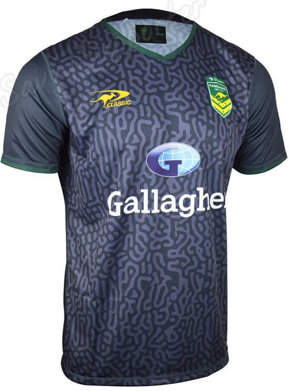 Australian Kangaroos 2024 NRL Mens Grey Training Shirt