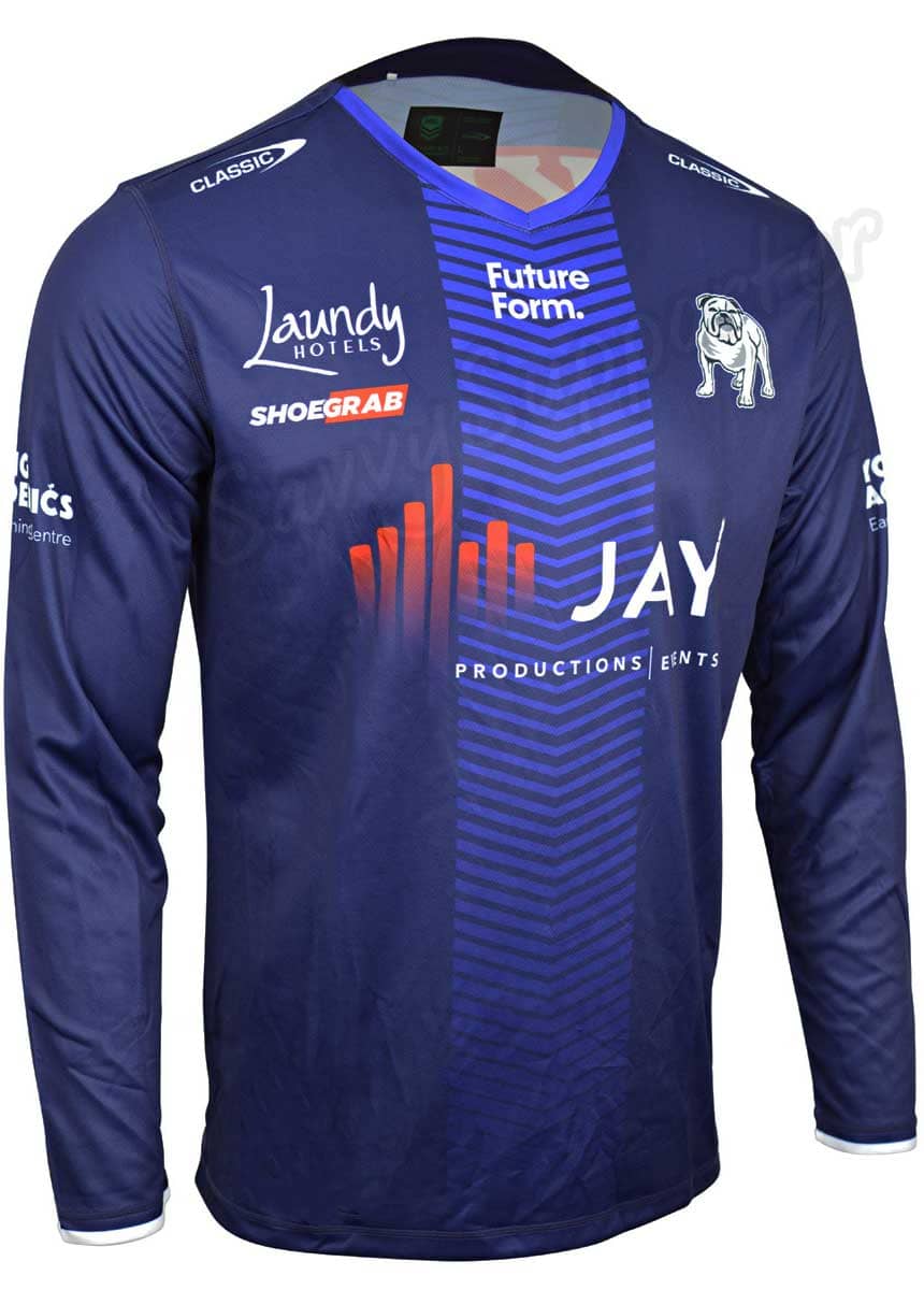 Canterbury Bulldogs 2024 NRL Mens Long Sleeve Coaches Training Shirt