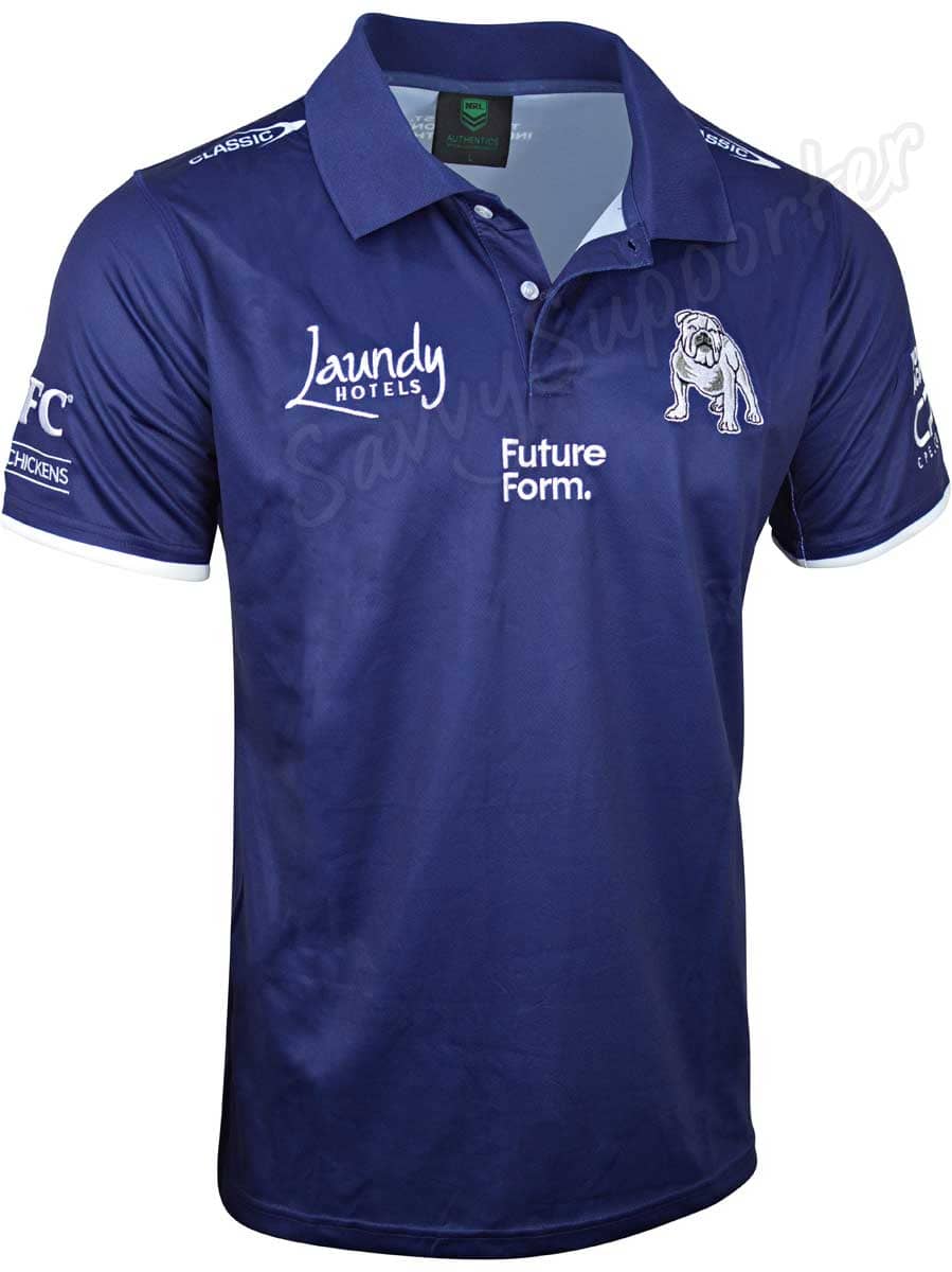 Canterbury Bulldogs 2024 NRL Mens Media Polo Shirt