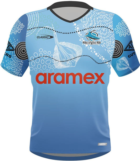 Cronulla Sharks 2024 NRL Kids Indigenous Shirt