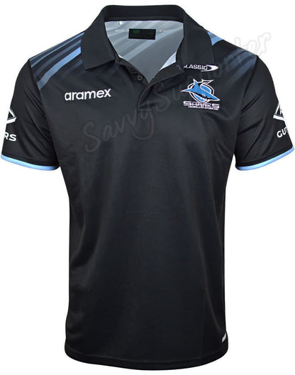 Cronulla Sharks 2024 NRL Mens Media Polo Shirt