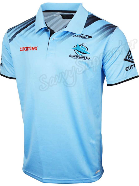 Cronulla Sharks 2024 NRL Mens Players Polo Shirt