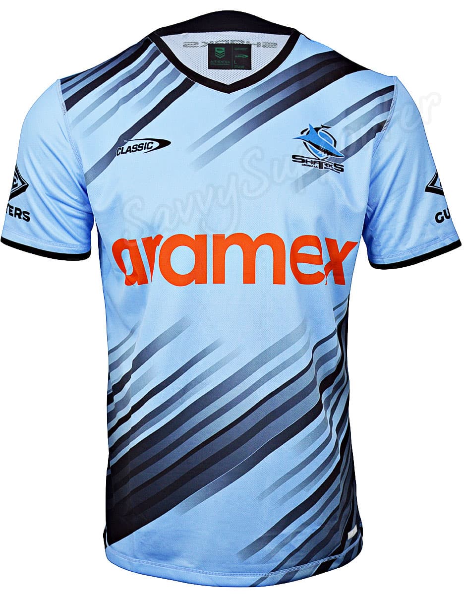 Cronulla Sharks 2024 NRL Mens Sky Training Shirt
